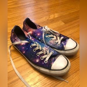 Size 5 Galaxy print Converse